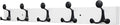SKOLOO 30-Inch White Wood Coat Rack Wall Mount with 5 Triple Hooks - Ideal for Family Entrances, Classrooms, and Pet Supplies Storage - Perfect Coat Hooks for Wall