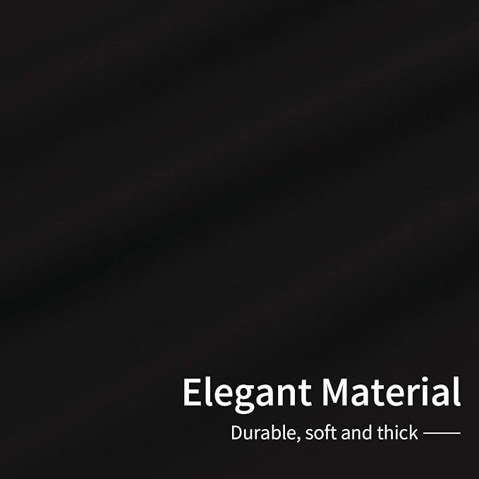 Easy-Going Blackout Curtains for Bedroom, Solid Thermal Insulated Grommet and Noise Reduction Window Drapes, Room Darkening Curtains for Living Room, 2 Panels(42x63 in, Black)