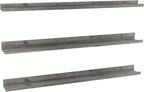 Giftgarden 47 Inch Gray Floating Shelves for Wall Mount, Grey Wood Wall Shelf Ledge for Bathroom Bedroom Living Room Kitchen Storage, Set of 3 Different Sizes