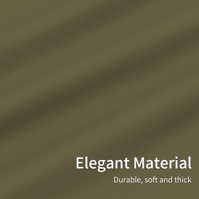 Easy-Going Blackout Curtains for Bedroom, Solid Thermal Insulated Grommet and Noise Reduction Window Drapes, Room Darkening Curtains for Living Room, 2 Panels(46x84 in, Khaki)