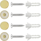 8.8-Inch Gold Wine Glass Rack, Under Cabinet Wine Glass Holder Stainless Steel Stemware Rack - Hanging Stemware Holder for Cabinet Kitchen Bar, Set of 3