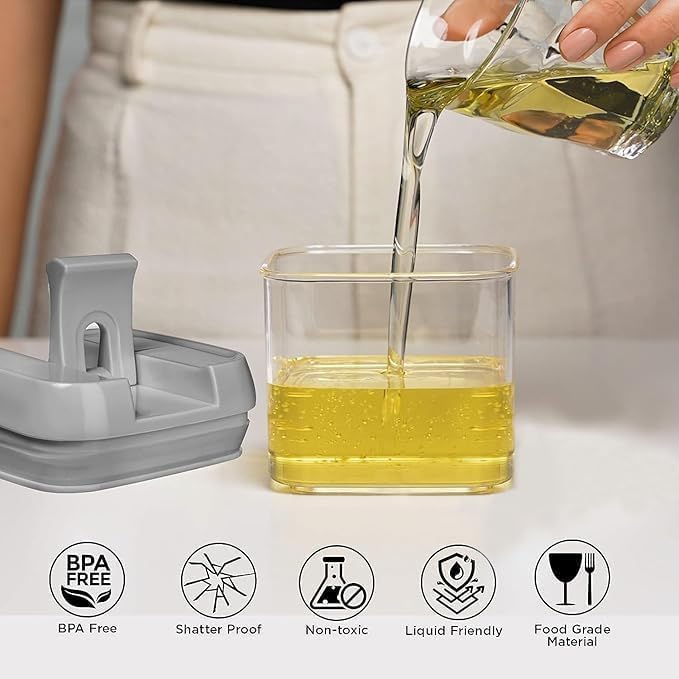 Shazo 9 PC Airtight Food Storage Containers - BPA Free Clear Plastic Snack & Spice Containers with Easy Lock Lids - Kitchen and Pantry Organization for Herbs, Coffee, Tea - 0.5L / 2.1 Cups