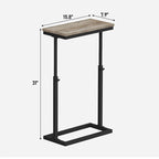TUTOTAK End Table, Side Table, Tall Couch Table, Sofa Table, Living Room, Bedroom, Greige TB01BG0832