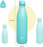 Insulated Water Bottles,25 oz Double Wall Stainless Steel Vacumm Metal Flask for Sports Travel,Turquoise