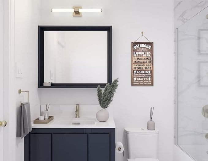 Rustic Bathroom Decor, Western Bathrooms Decors, Funny Bathroom Signs Wall Decor, Country Bathrooms Decors