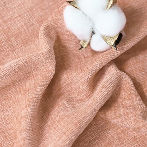 CaliTime Throw Pillow Covers Decorative 20 X 26 Inches Pack of 2 Cozy Chenille Standard Pillow Shams Cases for Couch Sofa Bed Living Room Home Dusty Pink