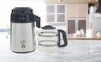 H2o Labs Best-in-Class Countertop Water Distiller - Stainless Steel Home Water Distiller with 1 Gallon Glass Carafe - Porcelain Nozzle Insert & Optimal Heating Element for Pure Distilled Water - 300SS