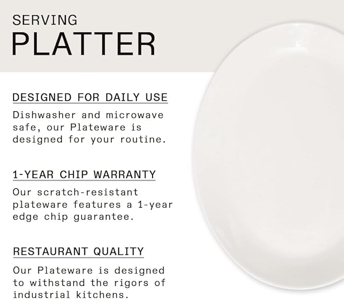 Made In Cookware - Serving Platter - White - Porcelain England