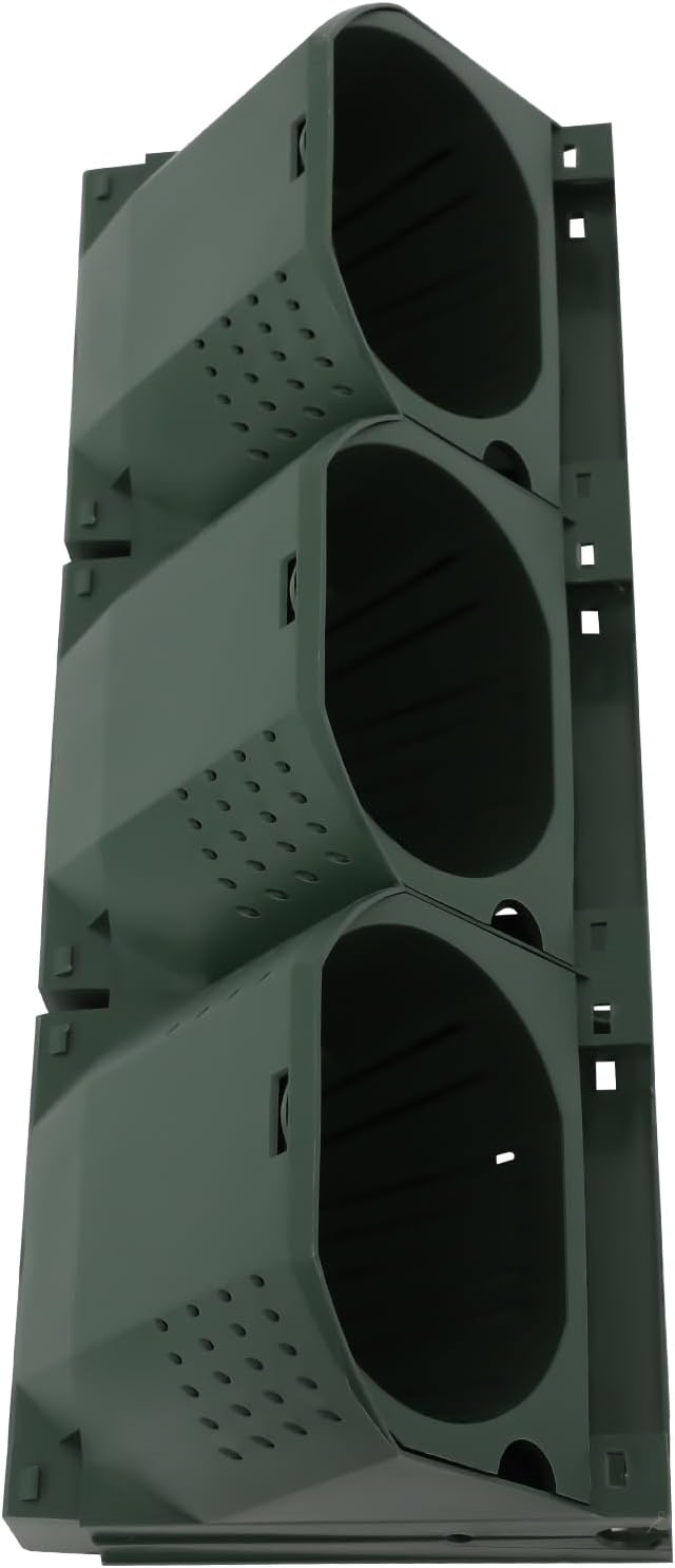 36 Pockets Hanging Planter Bags, Vertical Wall Mounted Plant Planting Grow Bags, Stackable Wall Planter with Timer, Self Watering Hanging Planters for Outdoor Indoor Garden-Green