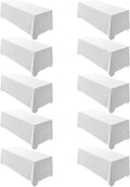 Surmente 10 Pack White Rectangle Tablecloth 90 x 156-inch Rectangular Polyester Table Cloth for Weddings, Banquets, or Restaurants