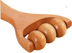 Wooden Foot Massager Tool with Roller - Ultimate Foot Roller Massage Device for Pain Relief, Natural Wood Massage Tools for Relaxation