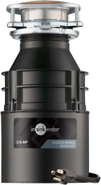 InSinkErator Badger 5XP Garbage Disposal with Power Cord, Standard Series 3/4 HP Continuous Feed Food Waste Disposer, Badger 5XP W/C