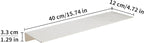 JOOM White Metal Floating Shelf - Small Bathroom Display Shelf for Wall Storage (White, 16 in)