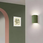 LightInTheBox Modern LED Wall Sconce Minimalist Resin Wall Light Nordic Style Half-Cylinder Tree Root Desgin Up and Down Light for Stairs Hallway Bedroom Home (Green)