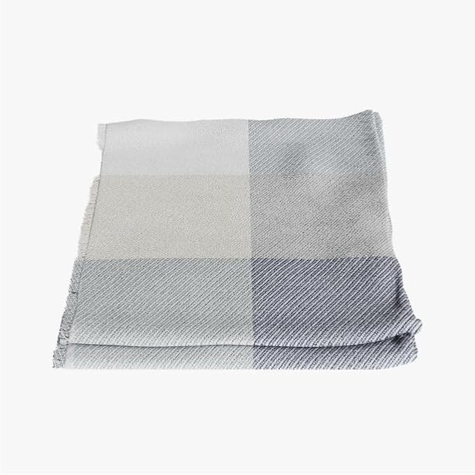 Outer Bug Shield Outdoor Throw Blanket w/Insect Shield Repellent Gear Technology- Lightweight Insect-Repellent Outdoor Blanket, Camping, Picnic & Beach Blanket, Stone Gray Buffalo Plaid, 50" W x 60"