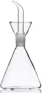 ELETON Olive Oil Dispenser Bottle Glass with No Drip Bottle Spout -Pourer Dispensing Bottles for Kitchen - Olive Glass Dispenser to Control Cooking Vegetable Oil and Vinegar(12 oz)