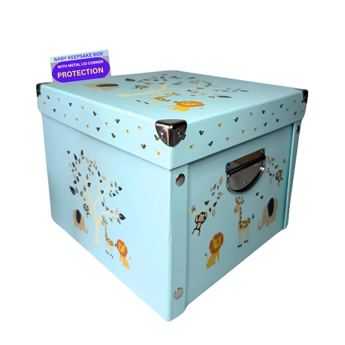 GroWings Baby Keepsake Box - Large Memory Storage for Newborns, Suitable for Boys and Girls, Strong, Durable, and Collapsible Gifts