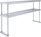 AmGood Double OverShelf Stainless Steel NSF - Many (60" Long x 14" Deep)