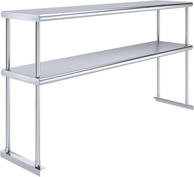 AmGood Double OverShelf Stainless Steel NSF - Many (60" Long x 14" Deep)