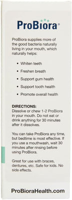 ProBiora Professional Strength Oral Probiotics for Teeth and Gums | Dental Probiotic for Oral Health | Bad Breath Treatment for Adults | Tooth Whitening | ProBiora3 Probiotic Blend | 90 Mint Tablets