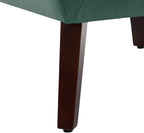 UIXE Faux Leather Accent Chair, Modern Arm Club Chair Upholstered Armchair for Living Room, Comfy Single Sofa Seats Button Tufted Reading Seating, Green