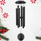 ASTARIN Outdoor Memorial Wind Chimes, 36 in with 6 Heavy Tubes, Deep Tone for Garden Hanging Decor, Sympathy Gifts. Black