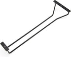 14-Inch Black Wine Glass Rack, Under Cabinet Wine Glass Holder Stainless Steel Stemware Rack - Hanging Stemware Holder for Cabinet Kitchen Bar, Set of 4