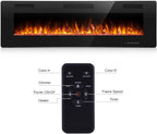 Antarctic Star 42 Inch Electric Fireplace in-Wall Recessed and Wall Mounted, Fireplace Heater and Linear Fireplace with Multicolor Flame, Timer, 750/1500W Control by Touch Panel & Remote