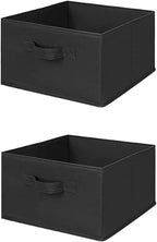 MAX Houser Hanging Shelf Closet Storage Organizer Removable Drawers ，Hanging Storage Organizer Hanging Sweater 2 Sock Underwear Drawers for Closet, Bedroom, Black