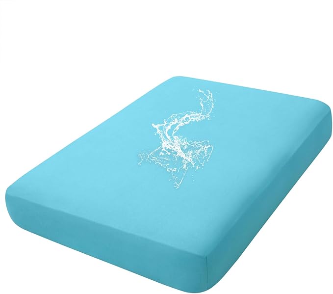 hyha Waterproof Couch Cushion Covers, Stretch Sofa Couch Seat Slipcover for Dog Washable, Non-Slip Waterproof Outdoor Cushion Covers for Patio Furniture Replacement (1 Piece for Large, Peacock Blue)