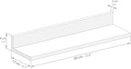 Mobili Fiver, Set of 2 Rachele Shelves, 23.62 in, Ashwood Black, Melamine-Finished, Wall Mounted Shelves for Bedroom, Corridor, Kitchen, Entrance, Living Room, Office, Italian Furniture