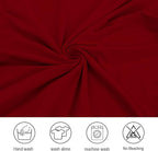 JQinHome 6 Pcs Dining Chair Slipcover,High Stretch Removable Washable Chair Seat Protector Cover for Home Party Hotel Wedding Ceremony (Red)