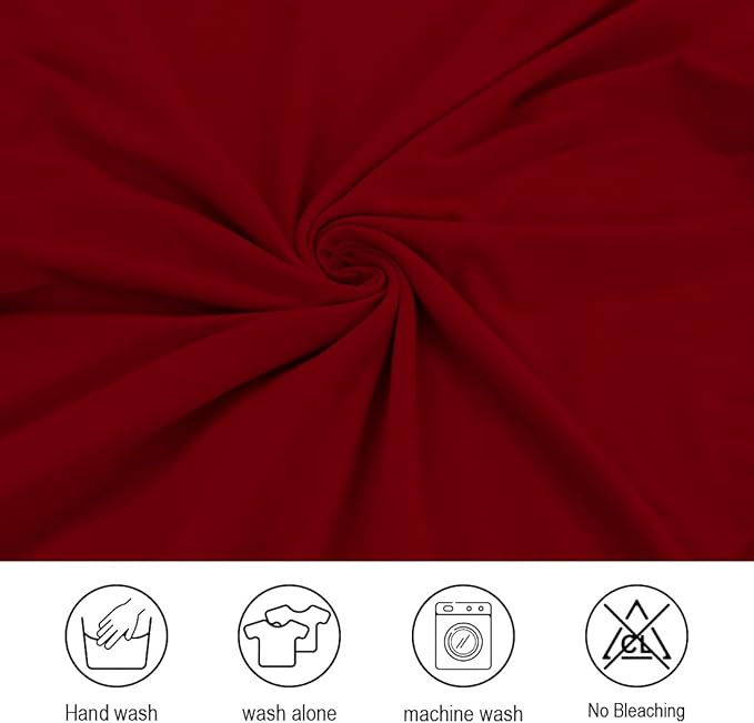 JQinHome 8 Pcs Dining Chair Slipcover,High Stretch Removable Washable Chair Seat Protector Cover for Home Party Hotel Wedding Ceremony (Red)