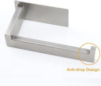 Toilet Paper Holder, Self Adhesive Tissue Holder Stainless Steel Rustproof Paper Roll Holder, No Drilling Easy to Install, Toilet Paper Rack Suitable for Office, Bathroom (2, Brushed Nickel)