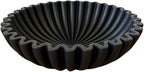 OAKOA Concrete Black Decorative Bowl for Home Decor - Black Bowl Decor - Modern Coffee Table Key Bowl for Entryway Table