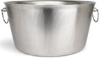 Stainless Steel Insulated Beverage Tub - Real Deal Steel, Large 6 Gallon Round Double Walled Party Tub, Drink Bucket for Parties, Ice Cooler for Wine Beer