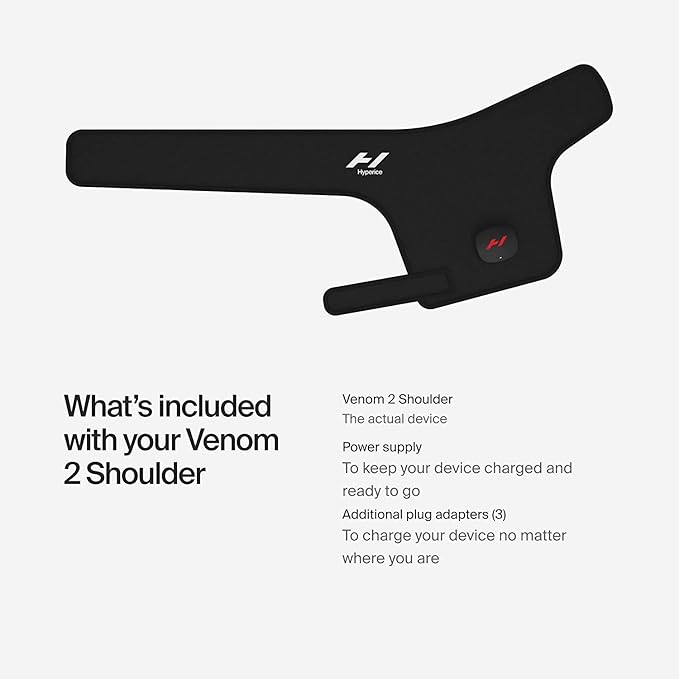 Hyperice Venom 2 - Advanced Heat + Vibration Wrap (Right Shoulder) - FSA or HSA Approved