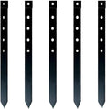 60Pcs Metal Garden Landscape Edging Stakes,Black, 10inch anchoring Stakes Landscape Anchoring Spikes for Terrace Board, Grass Barrier, Landscape Edging Coil, Garden Liner, Bender Board