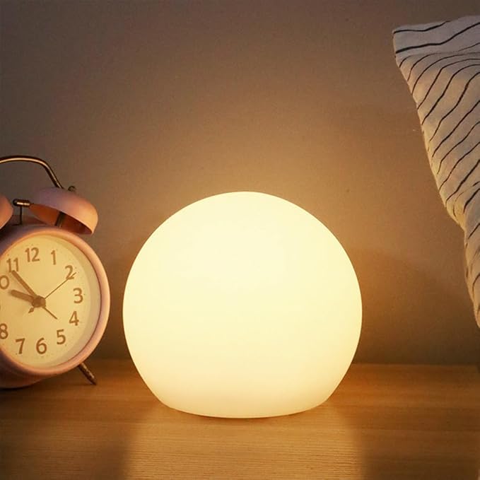 LED Globe Orb Light, 6-in LED Light Ball for Kid, 16 Dimmable Colors & 4 Modes Light Up Ball Mood Lamp w/Remote, Rechargeable Orb Night Lights Waterproof Outdoor Globe Lights for Home/Nursery/Party