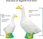 Fox Valley Traders Gaggleville Porch Goose Bundle Goose and Baby Statue – Charming Outdoor Decorative Figurine for Garden, Patio, or Entryway Accent