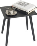 AWASEN Side Table, Small Black End Table for Living Room Bedroom Office Small Spaces, Modern Accent Side Table Nightstand with Solid Wood, Easy Assembly, (Black)