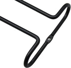 10 Inch Wine Glass Rack Under Cabinet Shelf Stemware Storage Hanging Hanger Organizer Glasses Holder with Drying Under Counter Metal for Kitchen and Bar Set of 4 Black