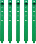 24Pcs Metal Garden Landscape Edging Stakes Green,10in anchoring Stakes Landscape Anchoring Spikes for Terrace Board, Garden Liner, Landscape Edging Coil,Bender Board,Grass Barrier