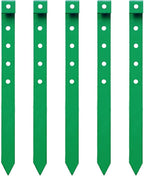 24Pcs Metal Garden Landscape Edging Stakes Green,10in anchoring Stakes Landscape Anchoring Spikes for Terrace Board, Garden Liner, Landscape Edging Coil,Bender Board,Grass Barrier