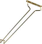 TrueCraftware- 24-Inch Wine Glass Rack Brass Finish Set of 2- Stemware Rack Wire Hanging Rack Under Cabinet Wine Glass Stemware Holder Glass Storage Hanger Organizer for Kitchen and Bar