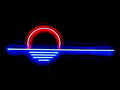 LED Decorative Lights USB Mountains Sunrise Sunset Led Neon Signs Home Decoration Wall Art Holiday Gift Brightness Adjustable 16.5''x9.5''