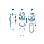 Aquasana Replacement Filter Cartridges for 3-Stage Under Sink Water Filtration System - Filters 99% Of Chlorine - 3 Count - AQ-5300R