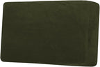 H.VERSAILTEX Velvet Stretch Individual Cushion Cover Plush Cushion Slipcover for Loveseat Sofa Furniture Protector Seat Cushion Sofa Cover (1 Piece Loveseat Cushion Cover, Olive)