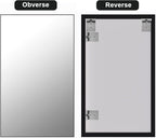 Bathroom Wall Mirror, Decorate Bathroom Mirrors for Wall, Rectangle Modern Bathroom Wall Mounted Mirror Vertical or Horizontal Hanging for Living Room (Black Framed 40’’ x 24’’)