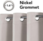 H.VERSAILTEX Premium Blackout Thermal Insulated Room Darkening Curtains for Bedroom/Living Room - Classic Grommet Top (2 Panels, Stone, 52 Inch by 63 Inch)